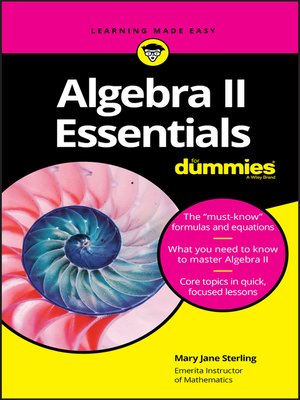 cover image of Algebra II Essentials For Dummies